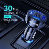 USB Car Charger 4 Port Adaptive Fast Quick Charge 3.0